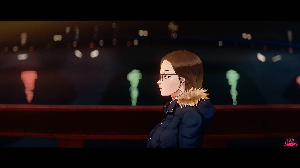 Anamorphic Anime Rose Bridge Night by Gubnub on DeviantArt