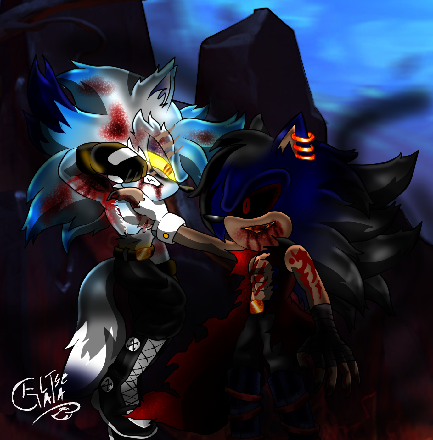 Dark Sonic Exe y Super Shadow by Sonicexedemonio on DeviantArt