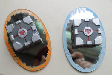 Companion Cube Portal Magnets