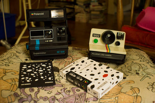 Polaroid Land Camera 1000 and Polaroid Supercolor