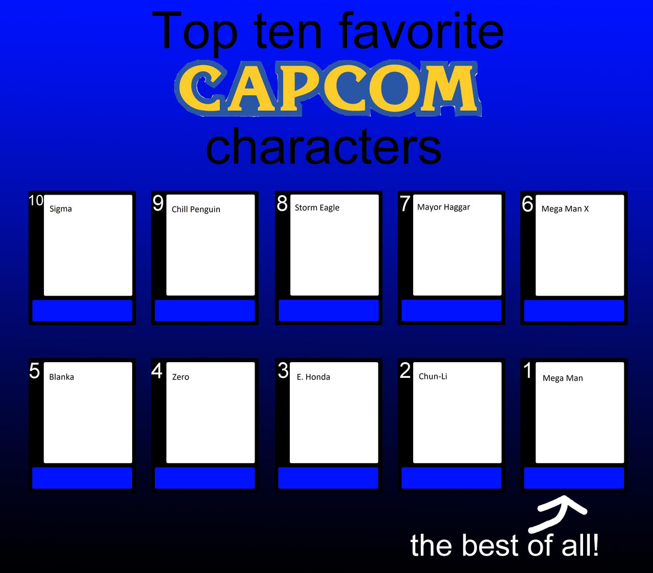 Top Ten Favorite Capcom Characters Meme, M.V. by 4EverReserved on ...
