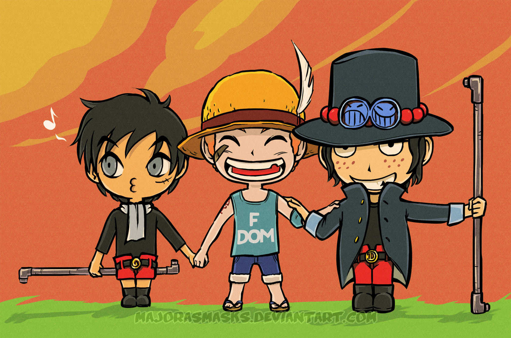 [One Piece] ASL (Ace+Sabo+Luffy - Zelda TWW style)