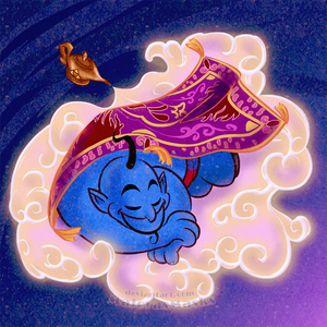 [Aladdin] Sweet Dreams, Genie (R.Williams tribute) by MajorasMasks