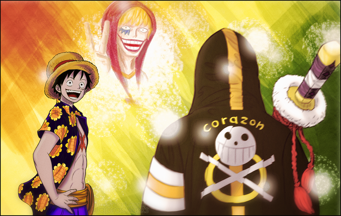 One Piece A Familiar Smile Law Luffy Corazon By Majorasmasks On Deviantart