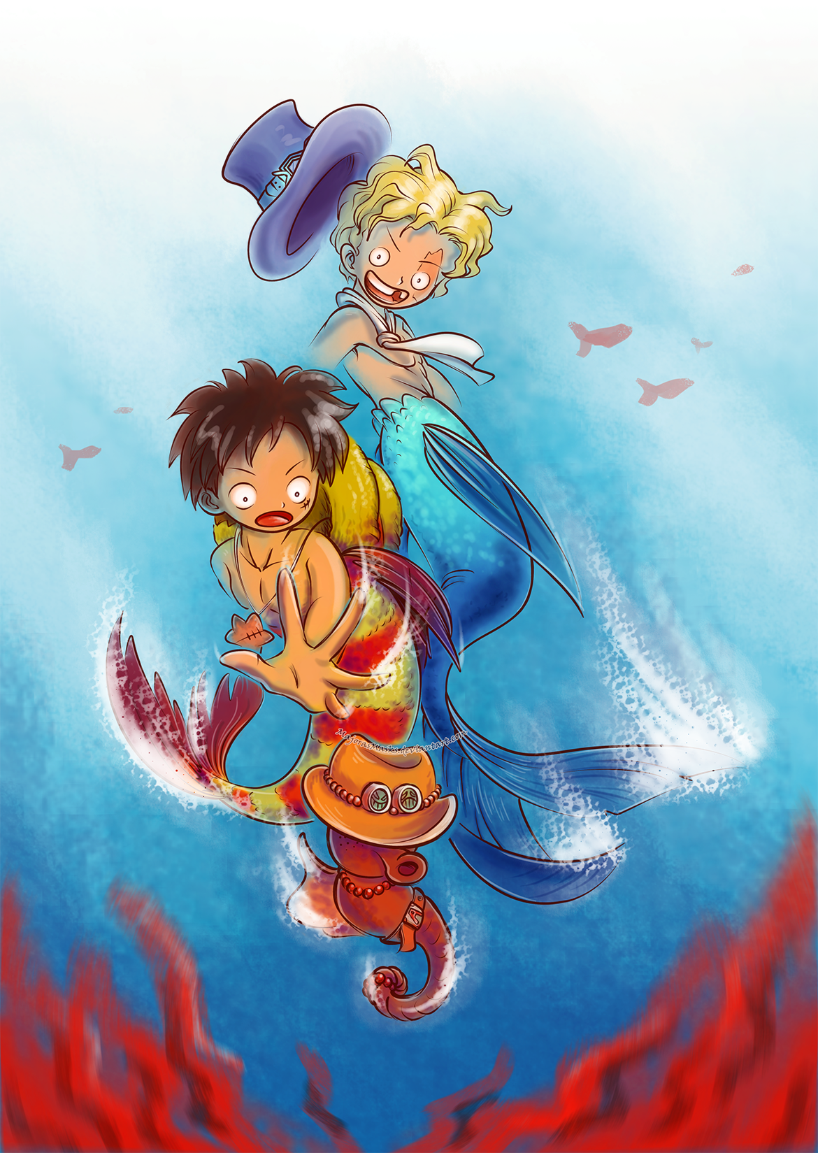[One Piece] Underwater Adventures (ASL mer!AU)