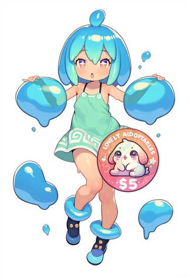 $5 Adoptable - Slime Girl ( OPEN )