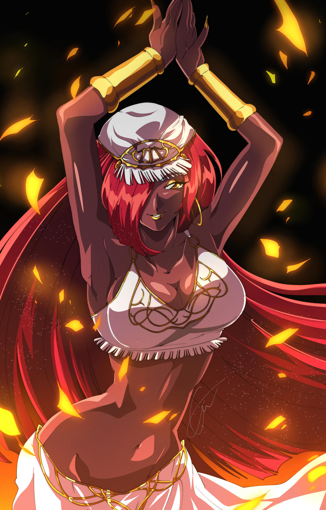 Dance of the Flames by SIN EMU on Skeb