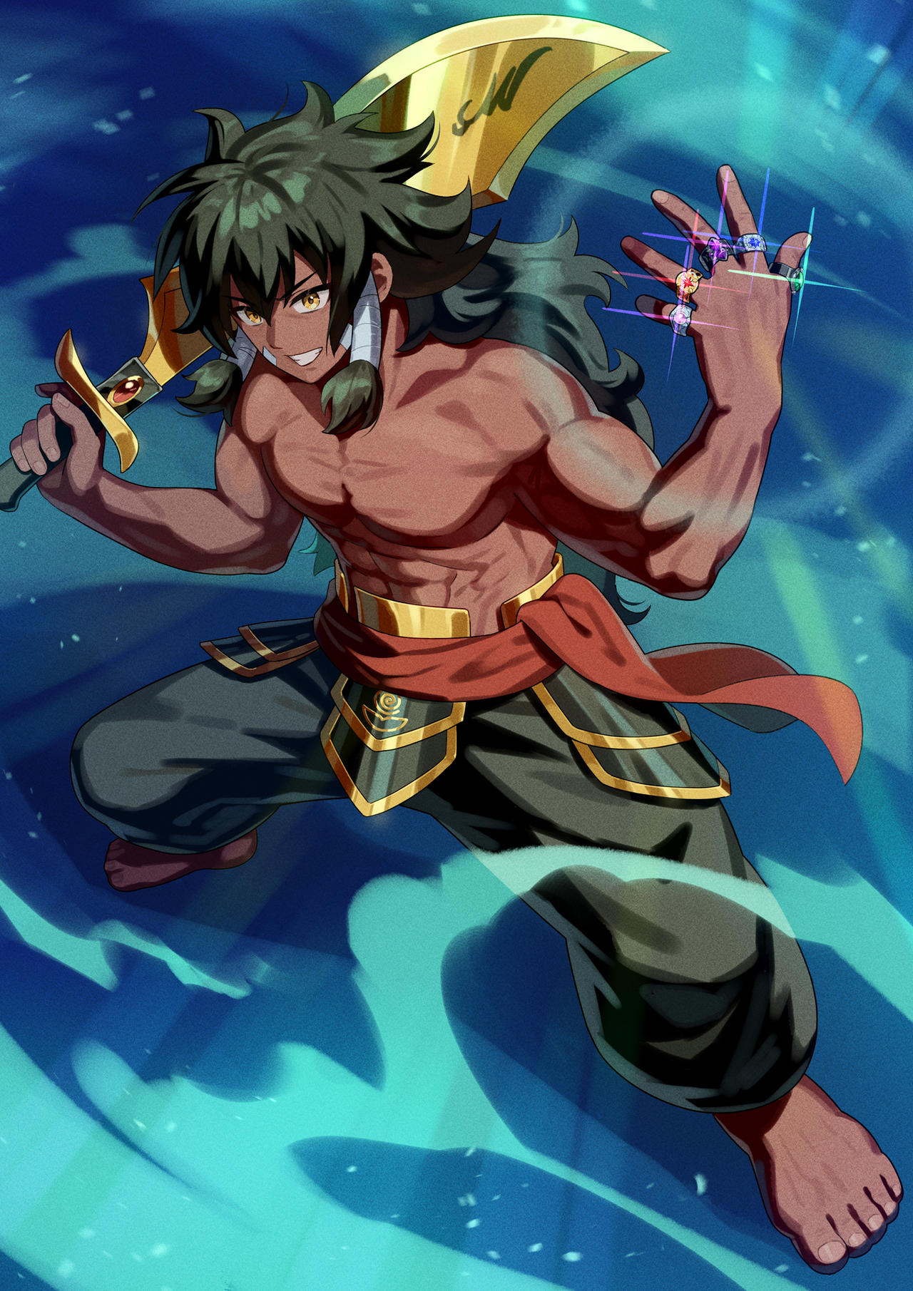 Warrior of the Rings, by yagi on Skeb