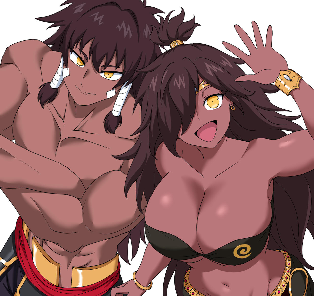 Fajar and Asha by o5y_c_ on Skeb