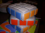 Rubik's Cube Cake by water-child