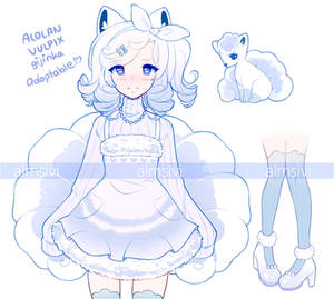 .Alolan Vulpix Gijinka. ADOPTABLE [CLOSED]