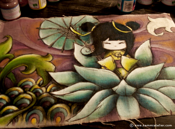 kokeshi and lotus...