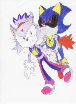 Blaze x Metal Sonic : Flying