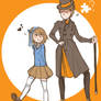 Genderbend Professor Layton: Luke and Layton