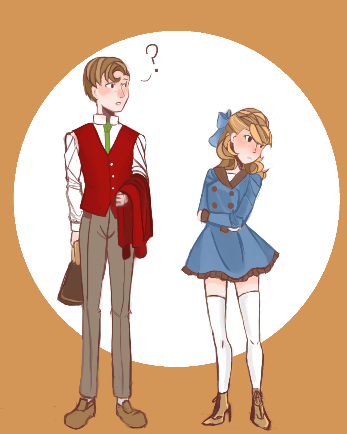 Genderbend Professor Layton: Clive and Flora