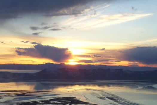 Sunset over Salt Lake