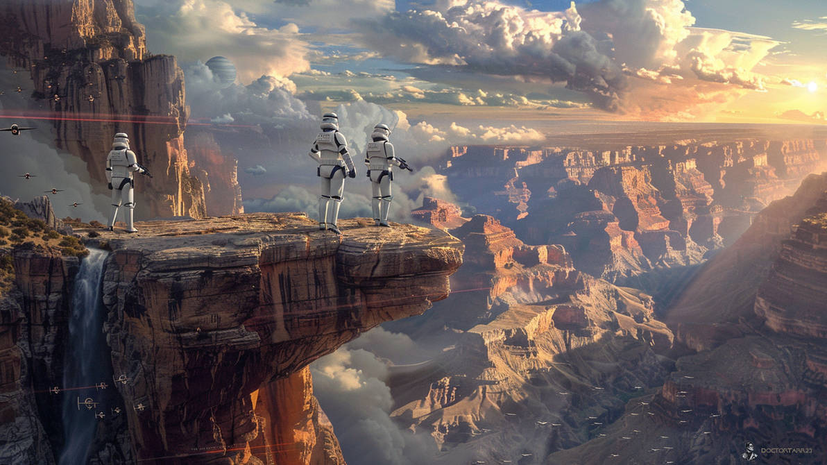 stormtroopers movement to contact planet akiva by... Stormtroopers Drone Swarm Planet Koboh by DoctorTarr23 on DeviantArt