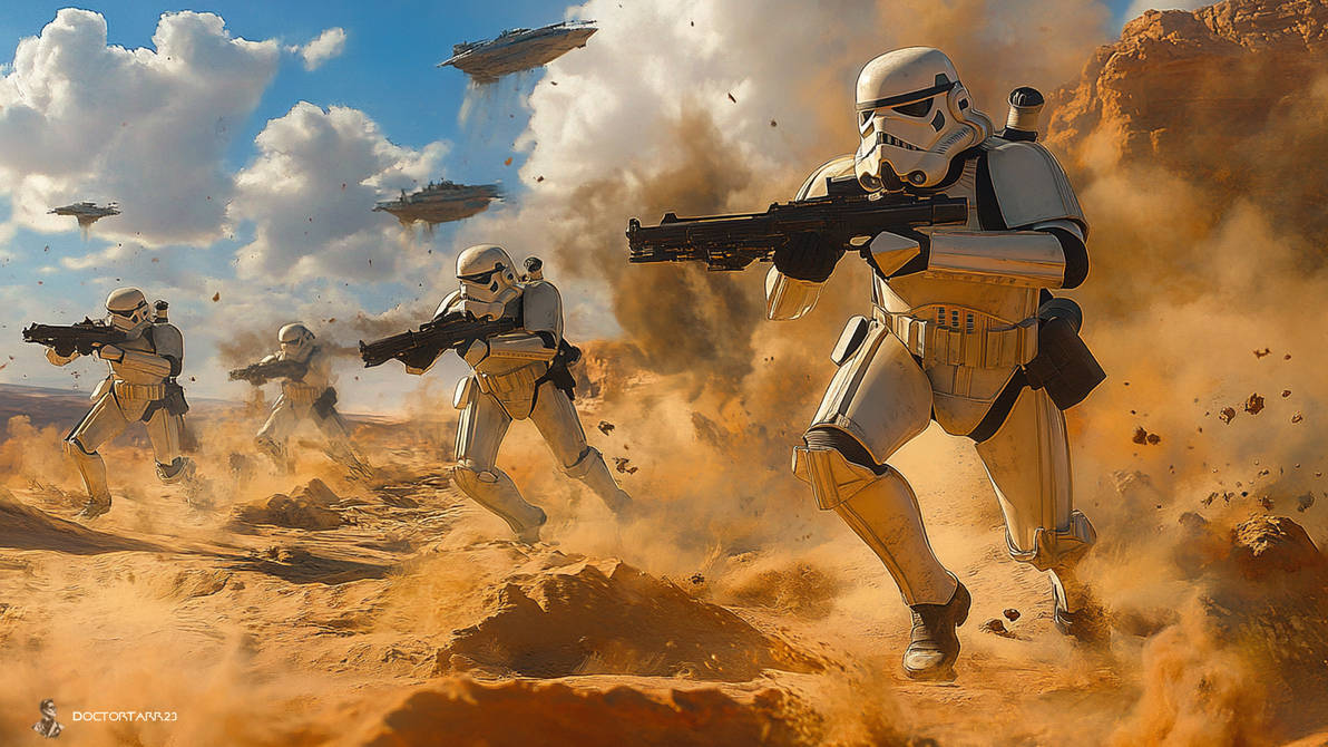 stormtroopers movement to contact planet akiva by... Stormtroopers Attack Planet Tatooine - SWTOR by DoctorTarr23 on DeviantArt