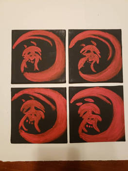 Giygas on mini canvas panels