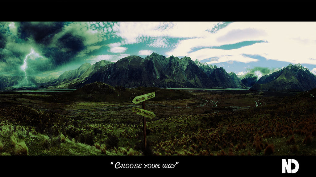 Wallpaper choose your way by NigaDesigns on DeviantArt