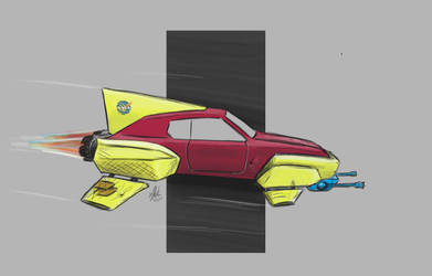Flying Car Re-Draw From Kid Drawing :D