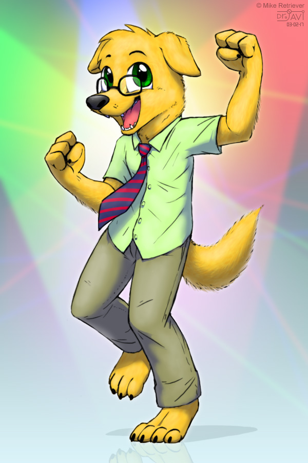 Mike Retriever decides to dance the night away