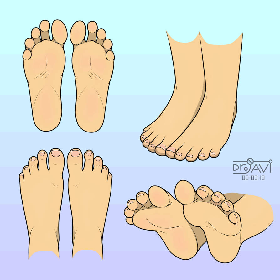 Feet reference by DrJavi on DeviantArt