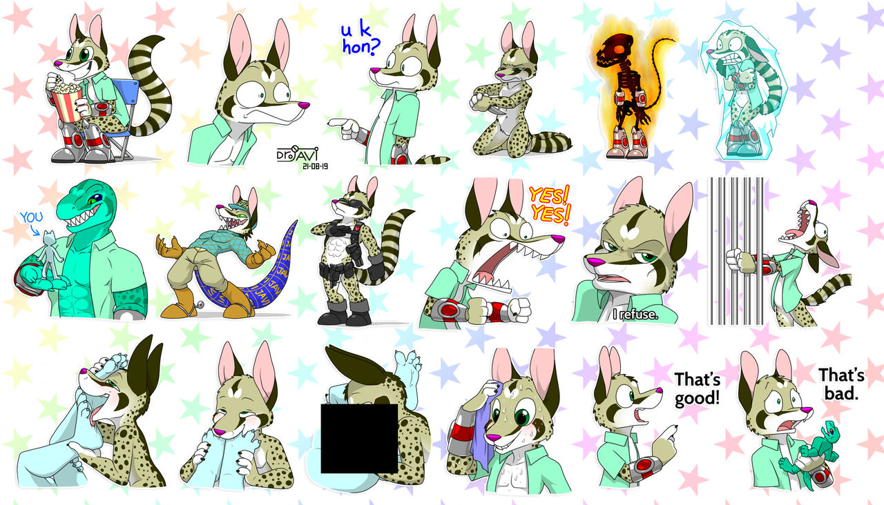 Telegram stickers, August 2019 by DrJavi on DeviantArt