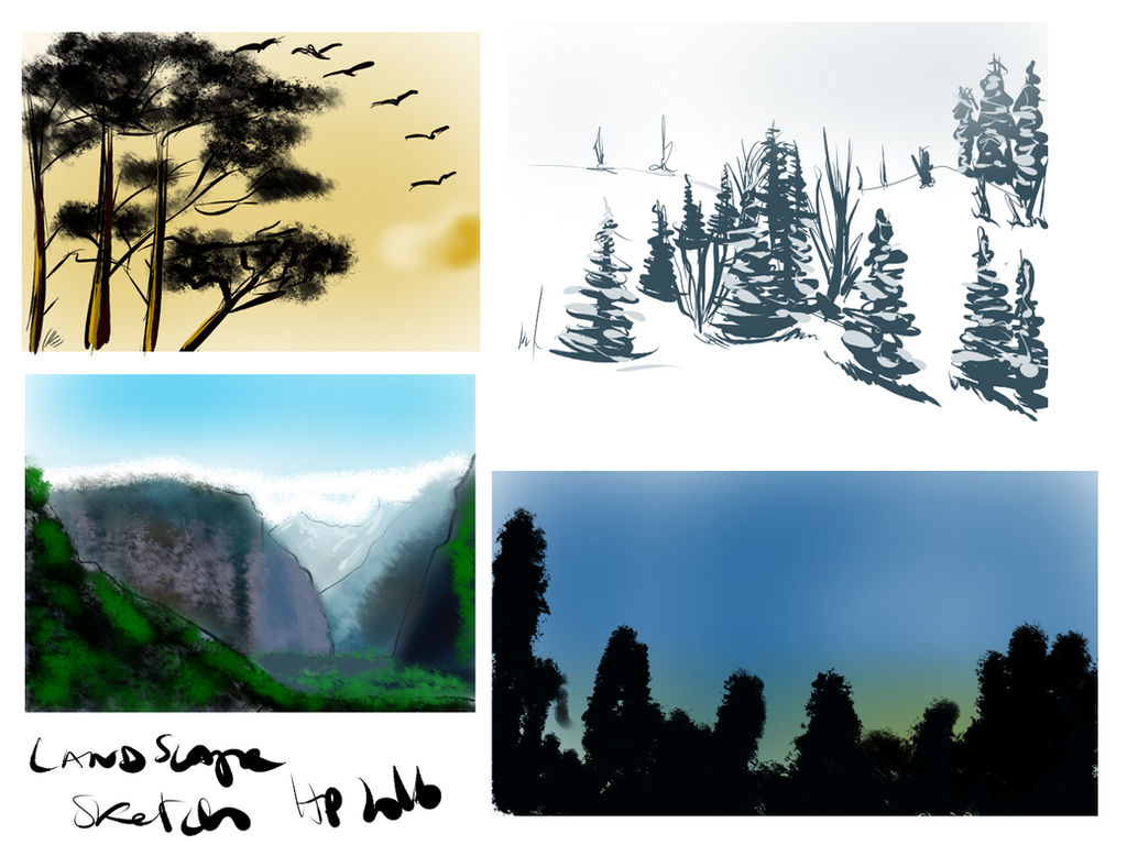 Color Study Landscape Landscape color study by stadium158 on DeviantArt