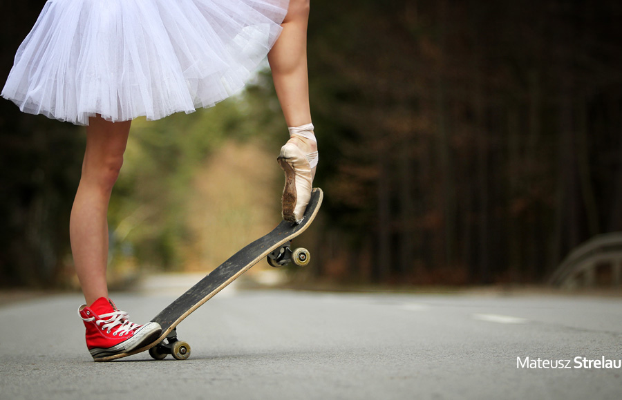 Skateboarding Ballerina