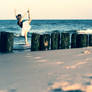 Ballerina On The Beach