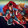 Superman fight with goku