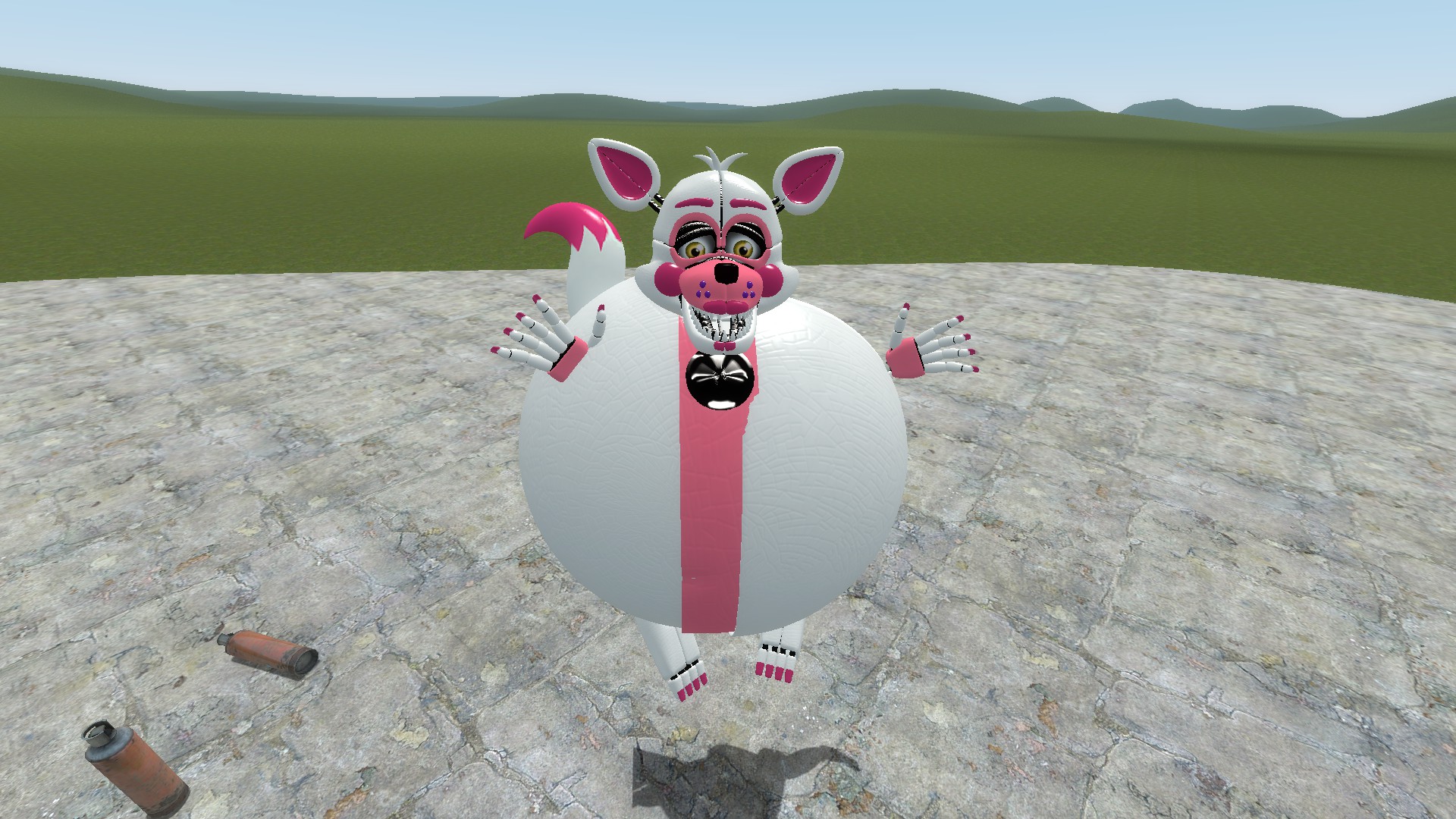 Funtime Foxy Inflated by braydenhalo on DeviantArt