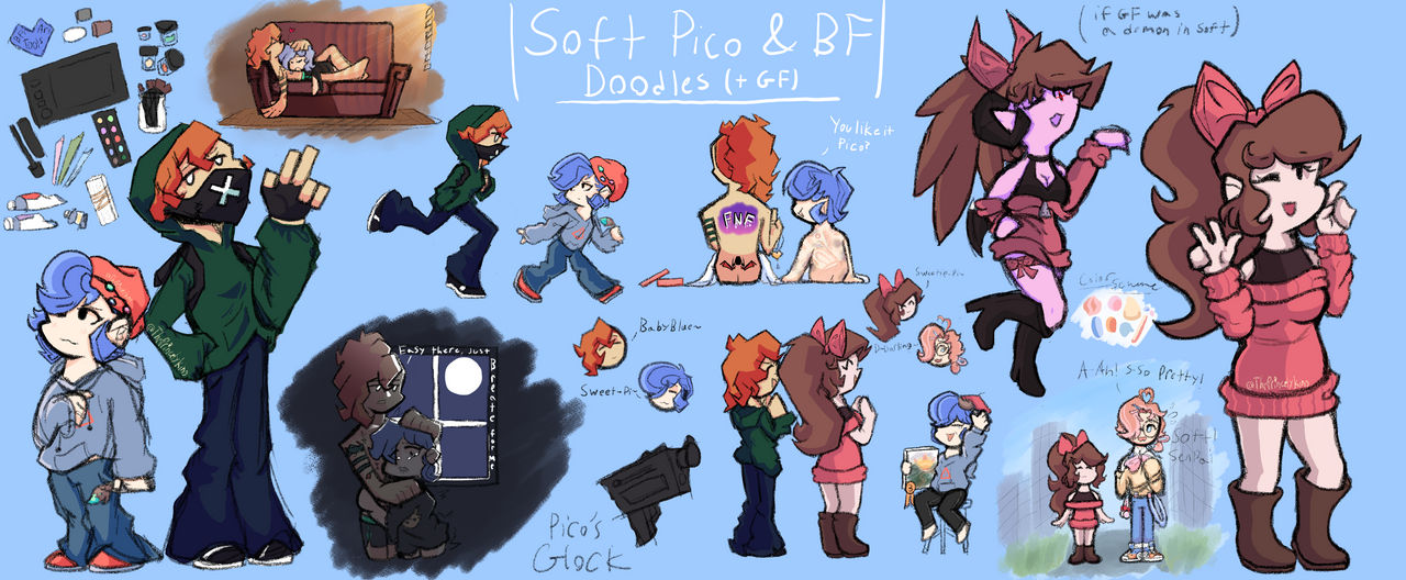 Bf Soft Mod Soft!BF Pico Doodles by PrincelyKing on DeviantArt