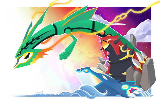 Kyogre, Groudon, Rayquaza - Pokemon Speed Painting