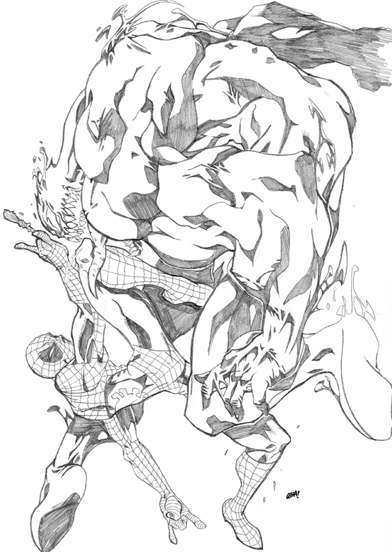 Venom vs Spidey by Qba