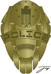 Futuristic 'Sector Cop' badge