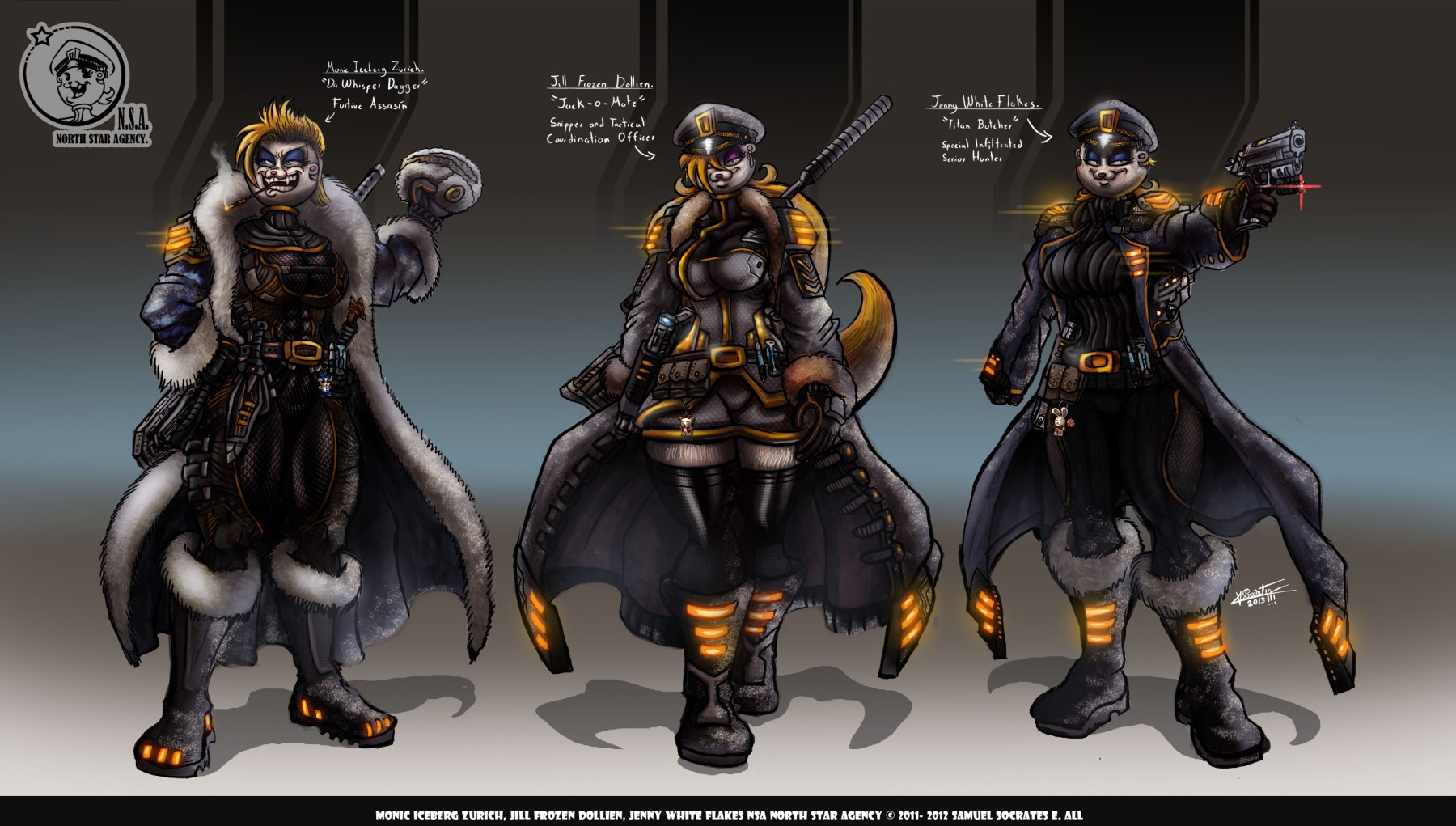 Nsa Concept Art Jill Jenny And Monic Final Suite