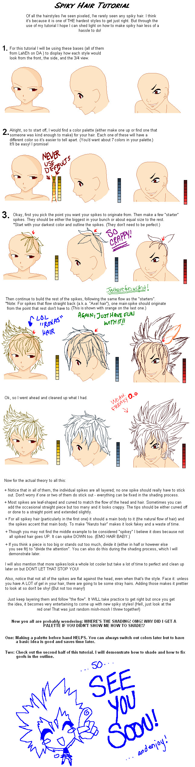 How to: Pixel Spiky Hair Pt 1 by BlossomingArtist on DeviantArt How to: Pixel Spiky Hair Pt 1 by BlossomingArtist on DeviantArt