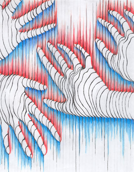 Pure Contour Hand Contour Hand Drawing by Lnescuh on DeviantArt