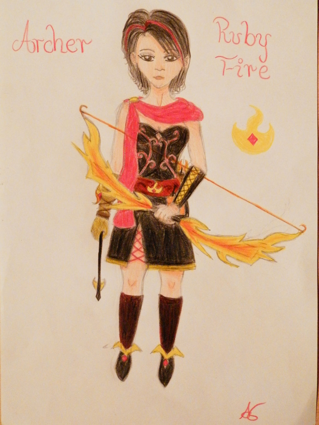 Ruby Fire Archer by Smileani on DeviantArt
