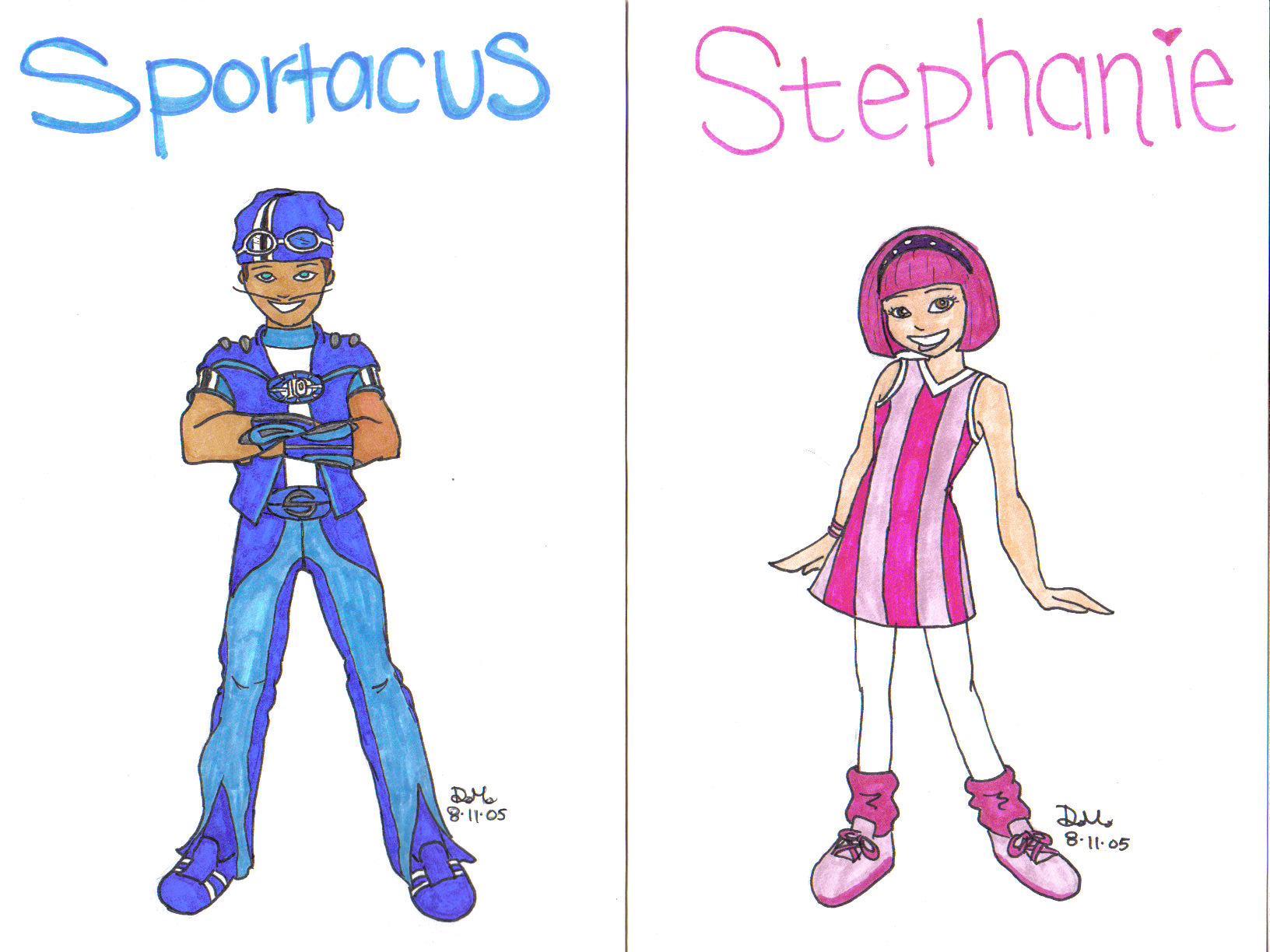 Sportacus and Stephanie Cards