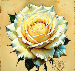 The golden rose happy  and golden heart