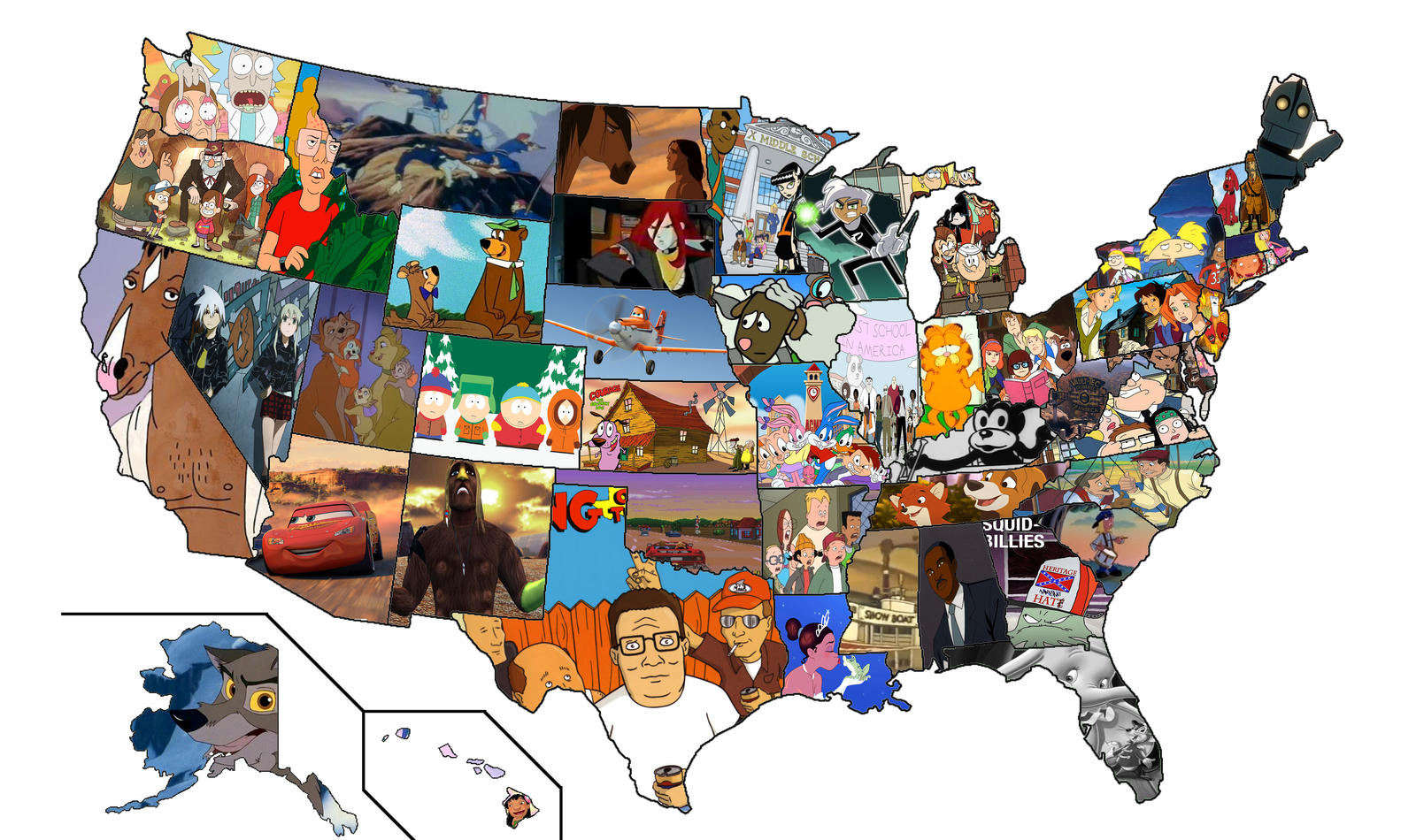 50 States of Animation by Moon-Purity on DeviantArt