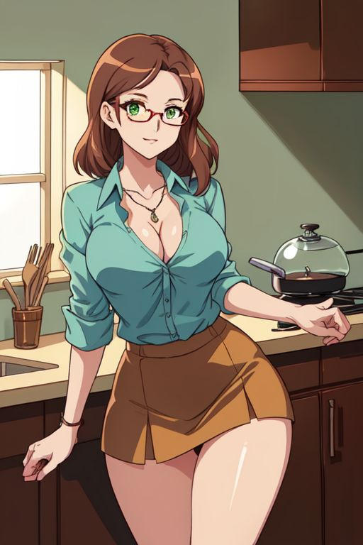 Hot Mom (Anime form) AI Art by MarkusDark2024 on DeviantArt