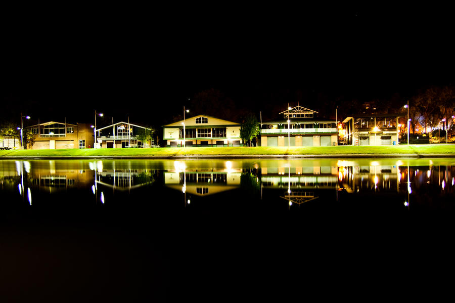 Night: Melbourne Rowing Sheds