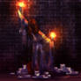 She who harbors candle lights