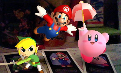 Link,Mario and Kirby in 3DS