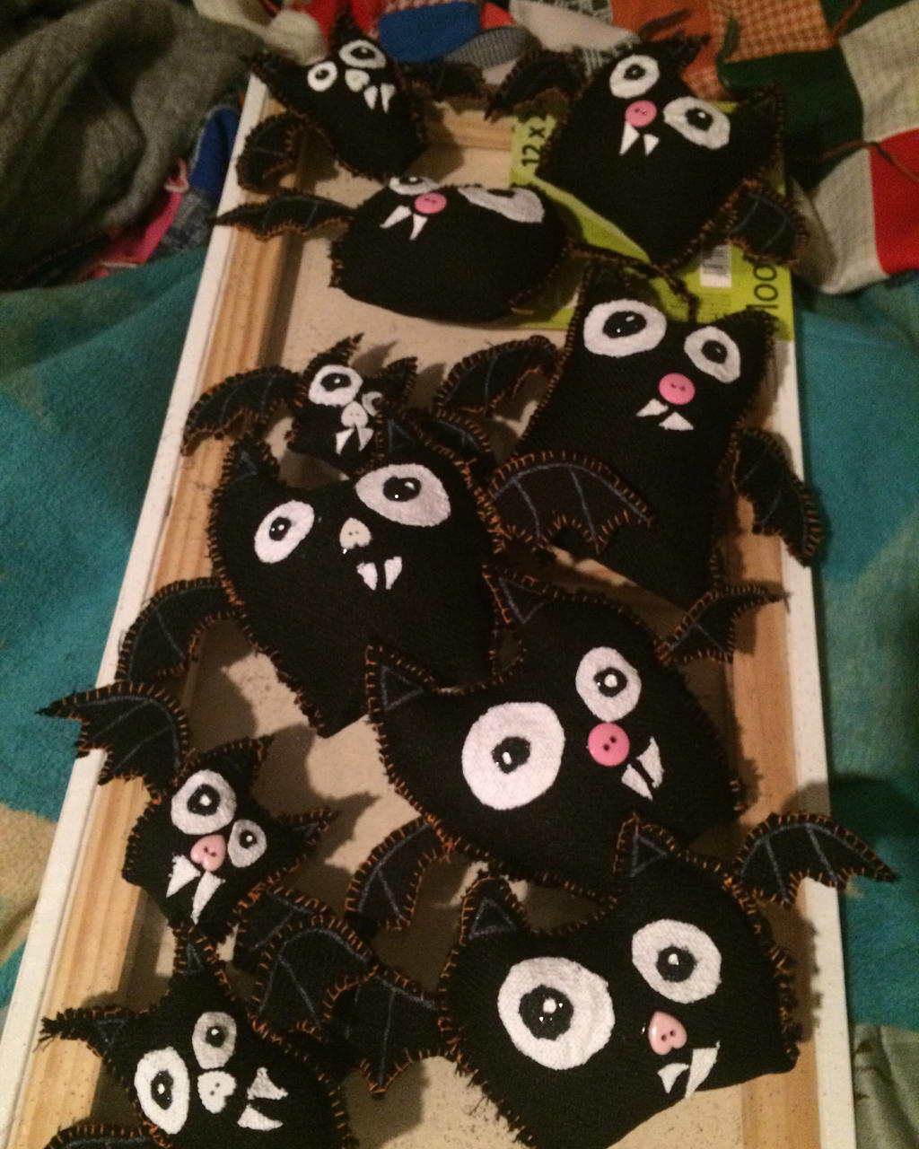 Crop of bat plushies