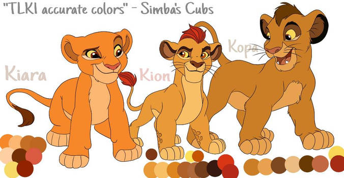 Simba's Cubs Color Keys